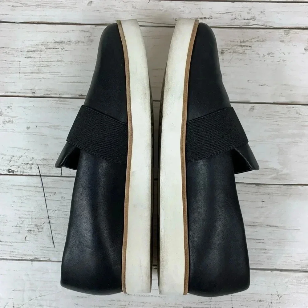 Via Spiga Tyson  Black Leather Slip-On Sneaker